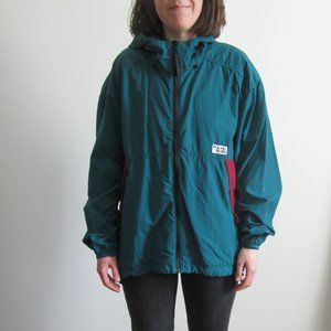 Late 80s early 90s turquoise windbreaker